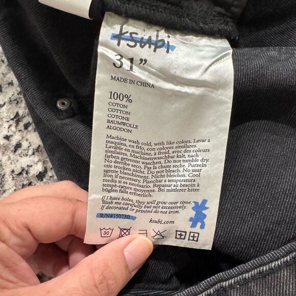 Ksubi Black Undone Playback Navana wide leg jeans sz 31 NWT - Picture 9 of 11